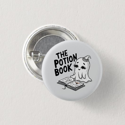 The Potion Book For Halloween Button (Vorne & Hinten)