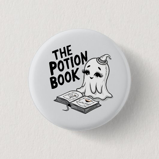 The Potion Book For Halloween Button (Vorderseite)