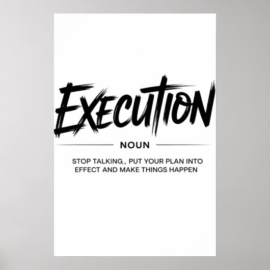 The Power of Execution Poster (Vorne)