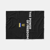 The Power Of Freedom Trident Ukrainian Flag Symbol Fleecedecke (Vorderseite (Horizontal))