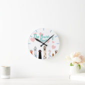 The Power of Paws  Runde Wanduhr (Zuhause)