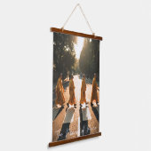 THE POWER OF PEACE - Inspirational Monk  Wandteppich Mit Holzrahmen (Gewinkelt)