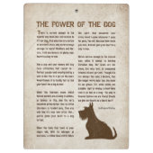 The Power of the Dog Poem - Rudyard Kipling  Klemmbrett (Rückseite)