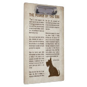 The Power of the Dog Poem - Rudyard Kipling  Klemmbrett (Rechts)