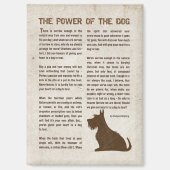 The Power of the Dog Poem - Rudyard Kipling Magnet (Vorderseite)