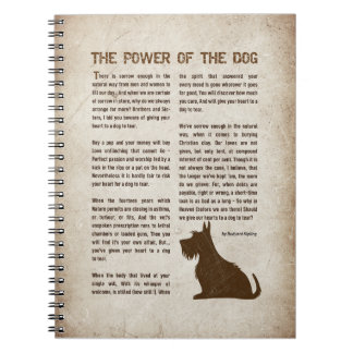 The Power of the Dog Poem - Rudyard Kipling Notizblock