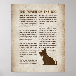The Power of the Dog Poem - Rudyard Kipling  Poster