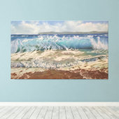 The Power of the Turquoise Wave: Realistic Marine Leinwanddruck (Insitu (Holzboden))