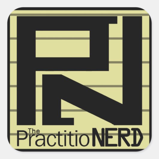 The PractioNERD "Original" Sticker (3" x 3") (Vorderseite)