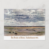 "The Prairie at Elstow, Saskatchewan-1914" Postkarte (Vorderseite)