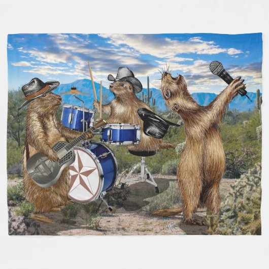 The Prairie Hogs Live! Fleecedecke (Vorderseite (Horizontal))