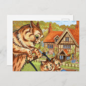 The Pram Ride by Louis Wain Postkarte (Vorne/Hinten)