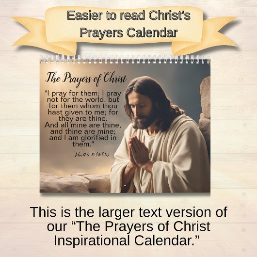 The Prayers of Christ - Larger Print Edition Kalender