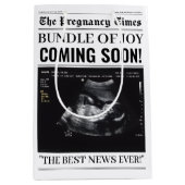 The Pregnancy Times Newspaper Custom Baby Photo Mittlere Geschenktüte (Vorderseite)