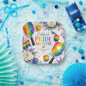 The Pride Pickleball Regenbogen-Thema Pappteller (Party)