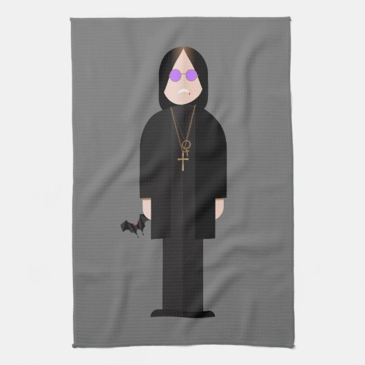 The Prince of Darkness – Rock Legend Kitchen Towel Geschirrtuch (Vertikal)