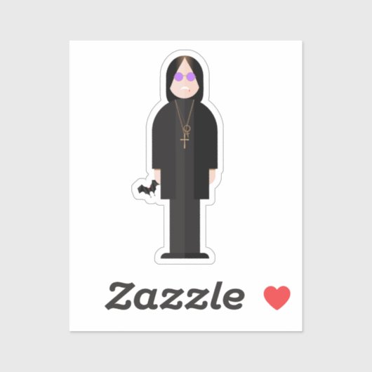 The Prince of Darkness – Rock Legend Sticker (Blatt)