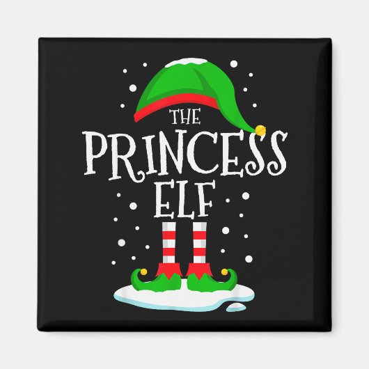 The Princess Elf Christmas Family Matching Xmas Wo Magnet (Vorne)