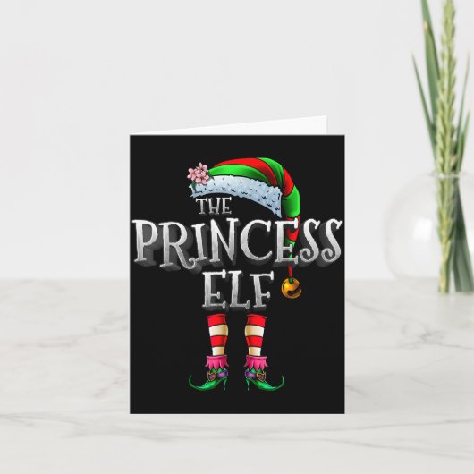 The Princess Elf Shirt Matching Family Funny Chris Karte (Vorderseite)