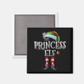 The Princess Elf Shirt Matching Family Funny Chris Magnet (Vorderseite/Rückseite)