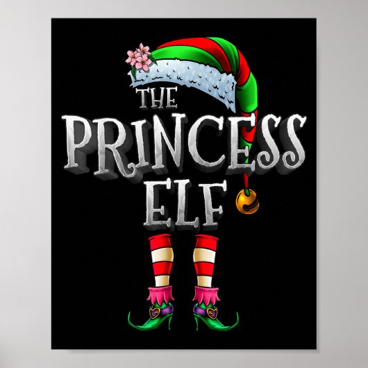 The Princess Elf Shirt Matching Family Funny Chris Poster (Vorne)