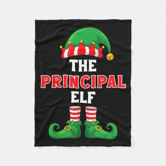 The Principal Elf Christmas For Principal School P Fleecedecke (Vorderseite)