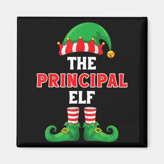 The Principal Elf Christmas For Principal School P Magnet (Vorne)