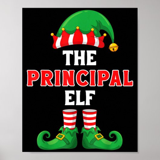 The Principal Elf Christmas For Principal School P Poster (Vorne)