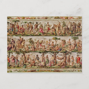 The Principal Peoples of the Americas, c.1798-99 Postkarte