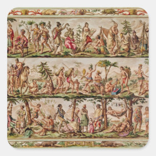 The Principal Peoples of the Americas, c.1798-99 Quadratischer Aufkleber