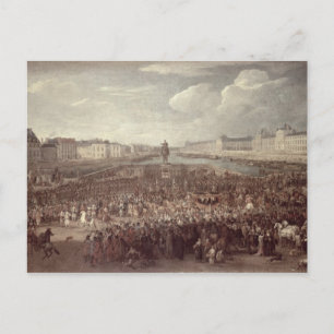 The Procession of Louis XIV (1638-1715) across the Postkarte