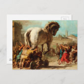 The Procession of the Trojan Horse in Troy Postkarte (Vorne/Hinten)