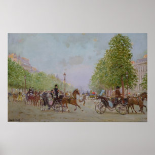 The Promenade on the Champs-Elysees Poster