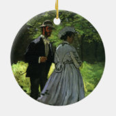 The Promenaders (Die Stwalzen) von Claude Monet Keramik Ornament (Hinten)