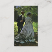 The Promenaders (Die Stwalzen) von Claude Monet Visitenkarte (Rückseite)