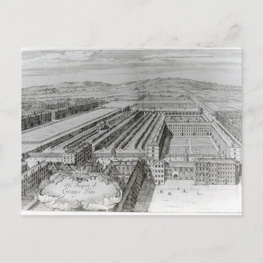 The Prospect of Grays Inn, 1720 Postkarte (Vorderseite)