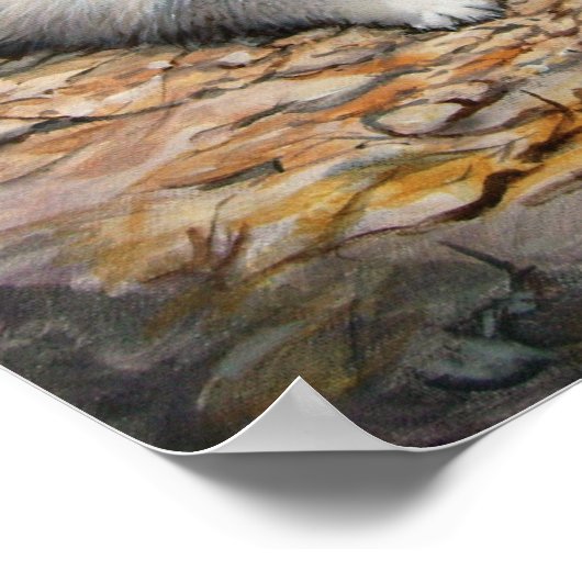 'The Pround Samoyed' - Canvas Print Poster (Ecke)