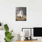 'The Pround Samoyed' - Canvas Print Poster (Heimbüro)
