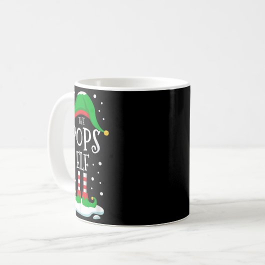 The Ps Elf Christmas Family Matching Xmas Grandpa Kaffeetasse (Vorderseite Links)