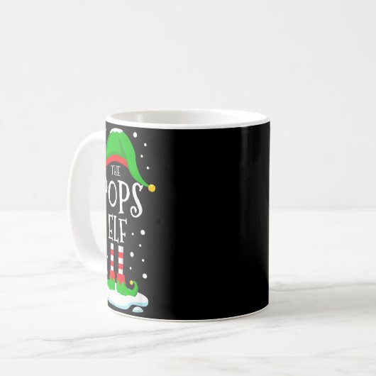 The Ps Elf Christmas Family Matching Xmas Grandpa Kaffeetasse (Vorderseite Links)