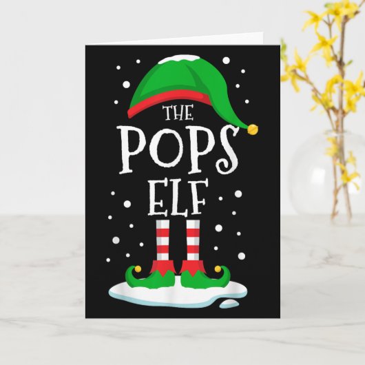 The Ps Elf Christmas Family Matching Xmas Grandpa Karte (Gelbe Blume)