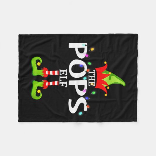 The Ps Elf Christmas Matching Pajamas Fleecedecke (Vorderseite (Horizontal))