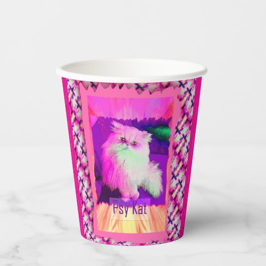 The PSY Kat / The Psychic Cat (by ACCI) Paper Cup Pappbecher (Vorderseite)