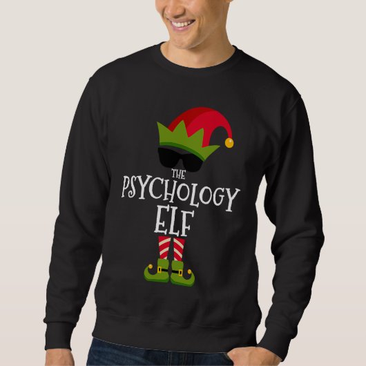 The Psychology Elf Matching Family Group Christmas Sweatshirt (Vorderseite)