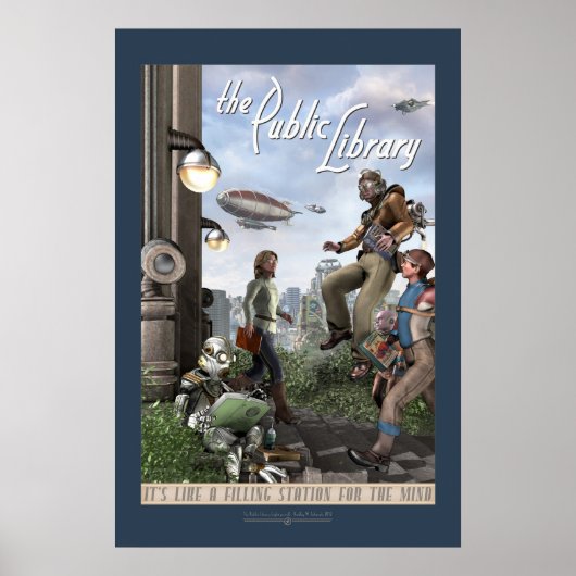The Public Library - Right Panel (20x30") Poster (Vorne)