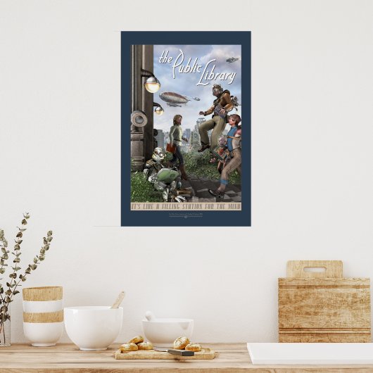 The Public Library - Right Panel (20x30") Poster (Küche)