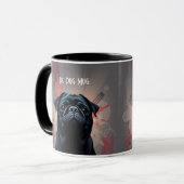 "The Pug Mug"- Mops-Hund-Kaffeetasse Tasse (Vorderseite Links)