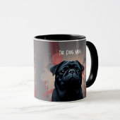"The Pug Mug"- Mops-Hund-Kaffeetasse Tasse (VorderseiteRechts)