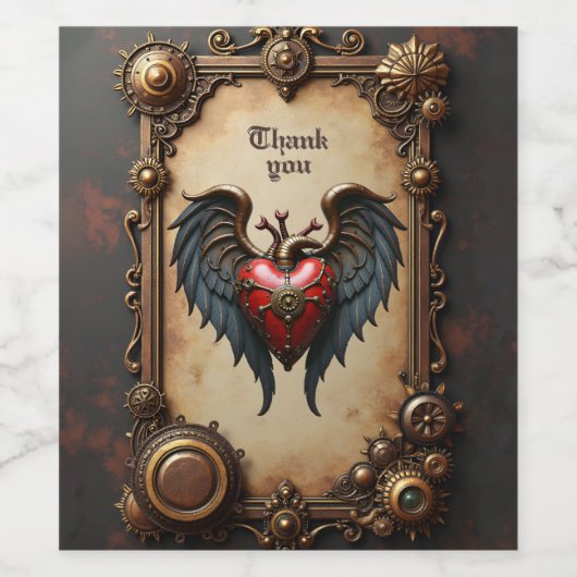 The pulsating heart of mechanics, weinetikett (Einzelnes Label)