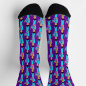 The Purple Pixie – Funk Legend Pattern Crew Socks Socken (Oben)